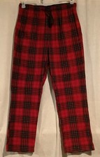 Nautica Sleepwear Pajama Lounge Pants Men s Medium Red Plaid Soft With Pockets