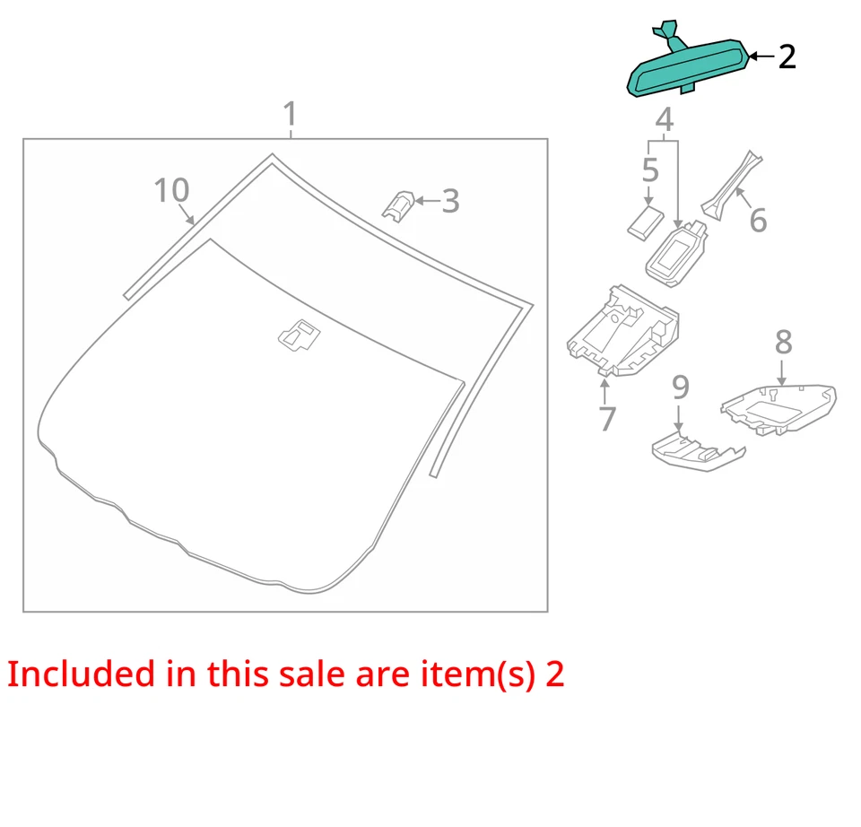 Espejo retrovisor interior Mazda 3 2014-2018 OEM X2SOC Foto 3 de 4