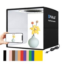 Foldable Photo Box Portable Studio Kit 12 Background Colors LED Dimmable Phot...