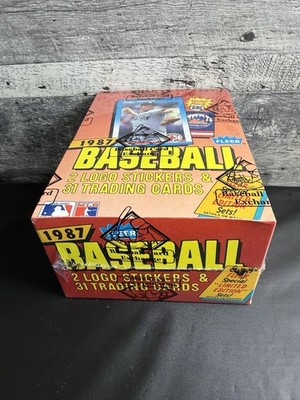 1987 Fleer Baseball Cello Box 24 Sealed Packs BBCE Verified Box #1 From A Case