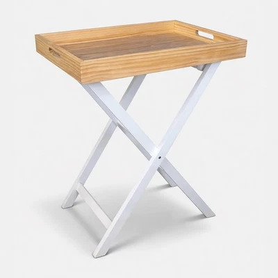 Folding Tray Table with Removeable Tray - Perfect for serving drinks and snacks - Image 1 of 4