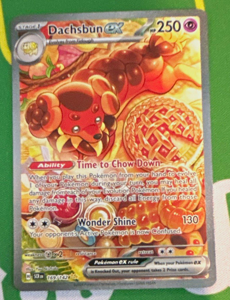 Pokemon TCG Dachsbun ex 169/142 SV07 Stellar Crown Full Art Holo Ultra Rare