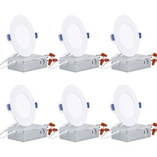 4 Inch LED Recessed Light with J-Box, Dimmable Ceiling Downlight