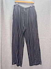 Vintage Ms Choice California Women's S/M Black Striped Pants Classic