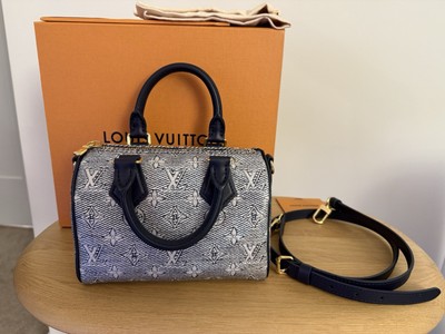 New Louis Vuitton Speedy Bandouliere 20 Blue Monoglam