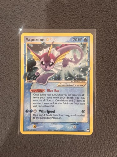 The Pokemon Company Pokemon TCG Vaporeon Star 102/108 EX Power Keepers Holo