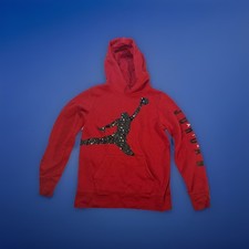 Boys Jordan Hoodie Sweatshirt Size L Red Pullover