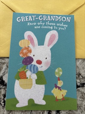 Happy Easter   GREAT GRANDSON You re Special 5 x7  Hallmark Greeting Card