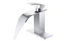 AKLFGN Waterfall Single Handle Single Hole Low-Arc Bathroom Faucet Bathroom
