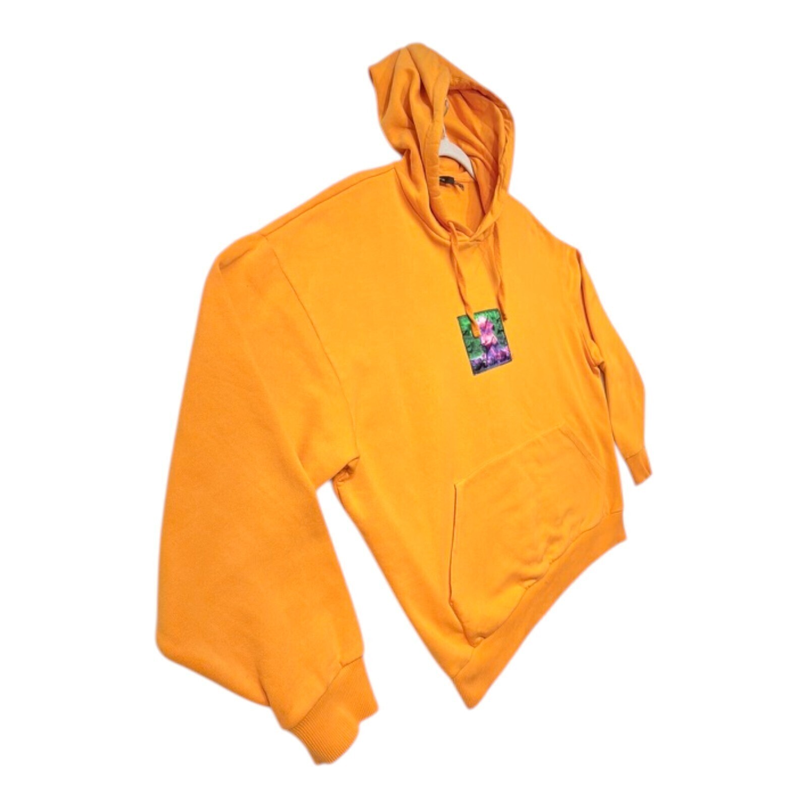 Asos Nuke Hoodie Men's UK Size L Orange Embroidered Logo Drawstring Elasticated image 8