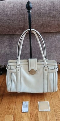 NEW Michael Kors Westbury Shopper Vanilla Tote Leather Bag Spring Purse White