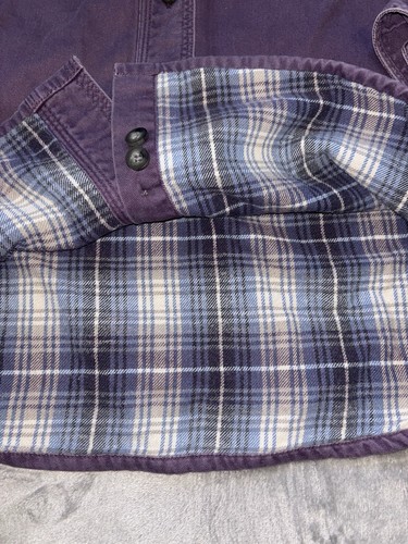 Cabelas Shirt Womens Medium Purple Long Sleeve Button Up Flannel Lined Pockets M - Picture 4 of 19