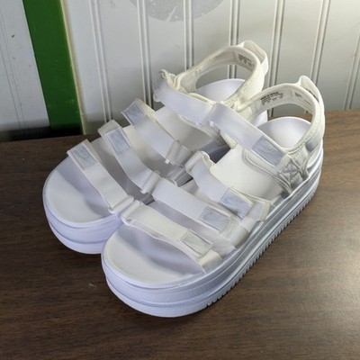 Nike Icon Classic Sandals Women's Size 9 NA White Platinum DH0224-100 Platform