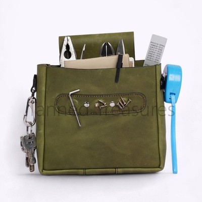 Genuine Leather Garden Tool Holster Heavy Duty Pruner Pouch Master Gardener Gift
