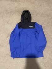 The North Face Jacket Boys Medium 10/12 Blue Full Zip HyVent Hooded Hiking Rain