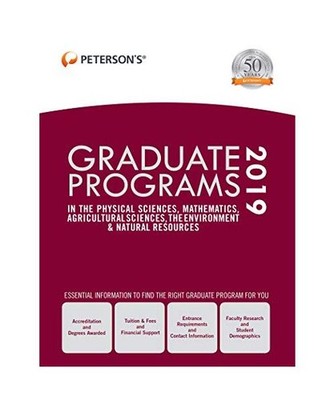 Graduate Programs in the Physical Sciences, Mathematics, Agricultural Sciences, 
