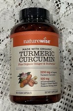 NatureWise Curcumin Turmeric 2250mg Curcuminoids BioPerine 180 CAPS 12/27