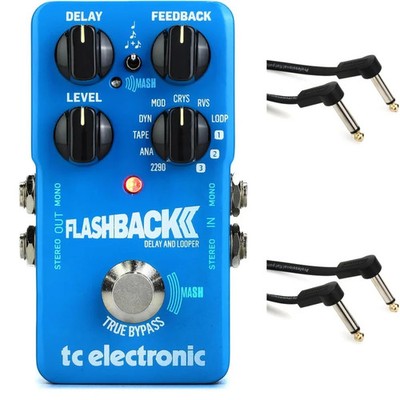 TC Electronic Flashback 2 Delay and Looper Pedal with Patch Cables