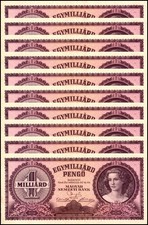 Hungary 1 Milliard Pengo, 1946, P-125, Used X 10 PCS