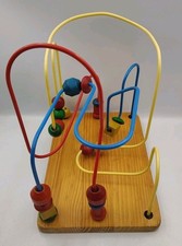 VTG Wooden Wire Bead Maze Toy Roller Coaster Educational 2001 SEE PHOTOS USED