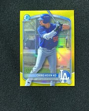 2025 Topps Bowman Draft Chrome Yellow #BDC-165 Ching-Hsien Ko 57/75 YY21