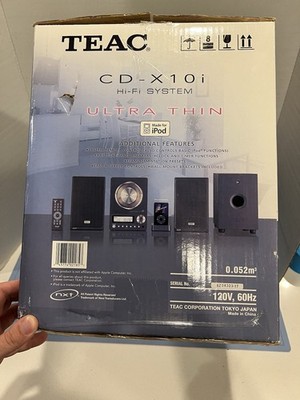 TEAC CD-X10i Micro HiFi Stereo System Home Audio CD 2.1 Channel