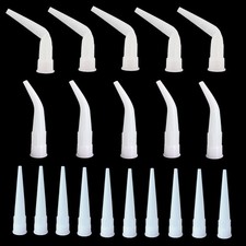 Curved Caulking Gun Nozzle Extension Tool White 10+5+5 Pieces Applicator Tips