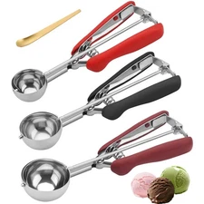 3 PCS Cookie Scoop Set 1 2 3 Tbsp Sizes 18/8 Stainless Steel Baking Tool
