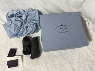 Authentic Prada Empty Shoebox Set With Original Tissue Booklets Etc.  #A