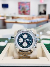 Breitling Bentley GT Chronograph A13362 Stainless Steel GREEN Dial Rare Watch 5