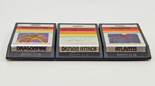 Atari 2600 Imagic Video Game Cartridges - Atlantis, Demon Attack, Dragonfire