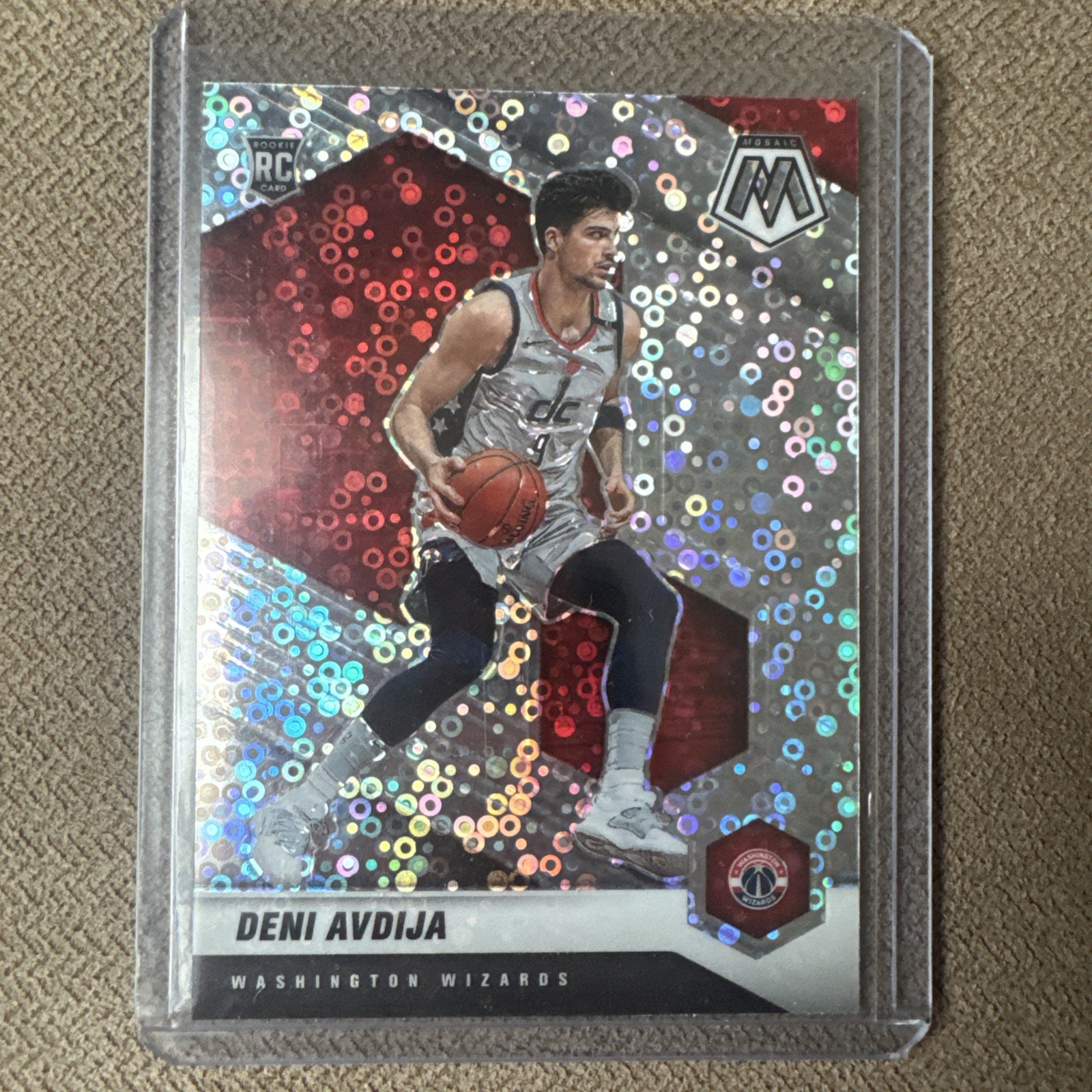 2020-21 Panini Mosaic Fast Break Deni Avdija Rookie Washington Wizards #217