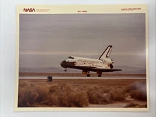 NASA STS 5 Shuttle Columbia Landing Touching Down Red Numbered Press Photo