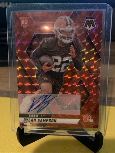 2025 Panini Mosaic - Rookies Dylan Sampson #355 Red Mosaic Prizm Autographs /199