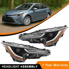 For 2020-2022 Toyota Corolla L LE W/LED DRL & Turn Singal light Headlight Pair