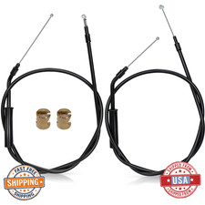MoKitDora Black Vinyl Throttle Idle Cables for 14-22 Harley XL Sportster Dyna