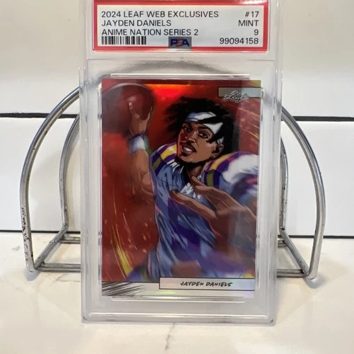 2024 leaf anime nation Jayden Daniels /99 Web Exclusive Rookie Card PSA 9 🔥🔥