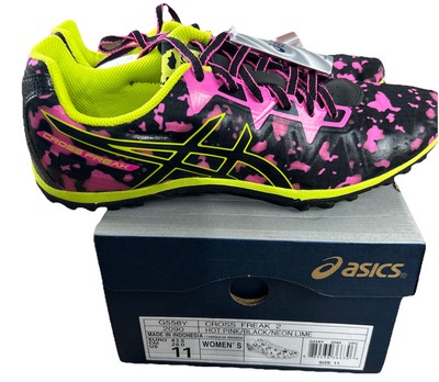 Asics Cross Freak 2 Women s 11 Shoes Cross Trainer Hot Pink Neon Lime 
