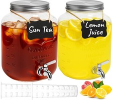 Leilifre 2 galones - Dispensador de bebidas para fiestas acero inoxidable 18/8