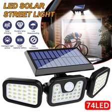 2 Pack LED Solar Lights 3-Head Outdoor Waterproof Motion Sensor Security Lamp Z4
