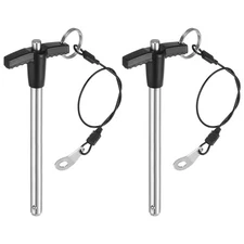 2Pcs T Handle Lock Pins, 8mm x 80mm Stainless Steel Button Quick Release Pin