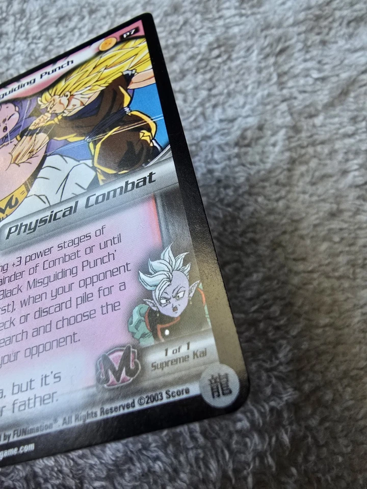 DBZ Dragon Ball Z Black Misguiding Punch P7 CCG Limited Buu Saga MP Score - Image 3 of 4