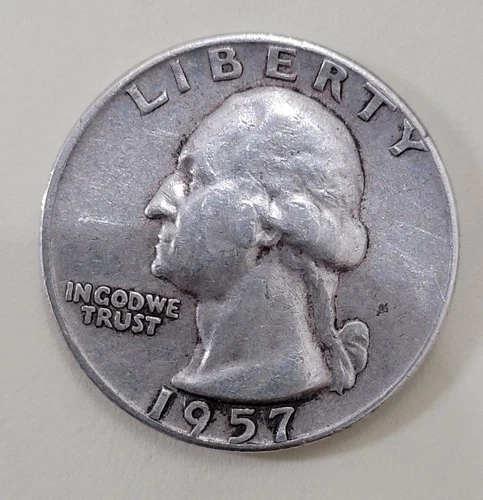 🔥1957-D Washington Quarter- 90% Silver Lot 16
