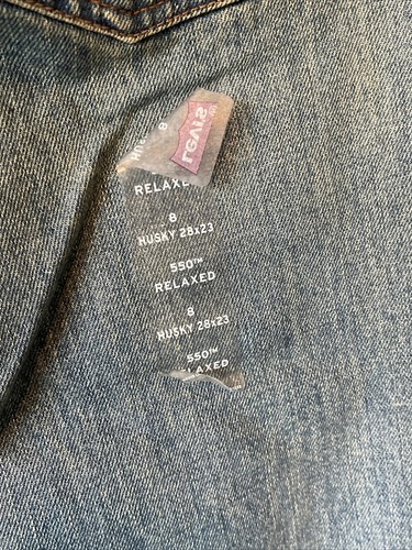 Levis 550 Boys Denim Jeans Blue Relaxed Fit Tapered Leg Sz 8 Husky 28x23 NWT - Picture 6 of 10