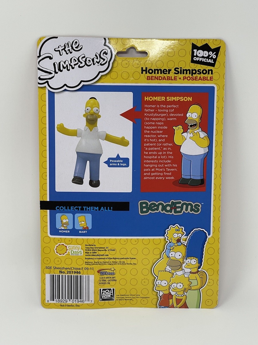 The Simpsons Bendable Homer Figure Lot Jesco 1990 Sunny Days