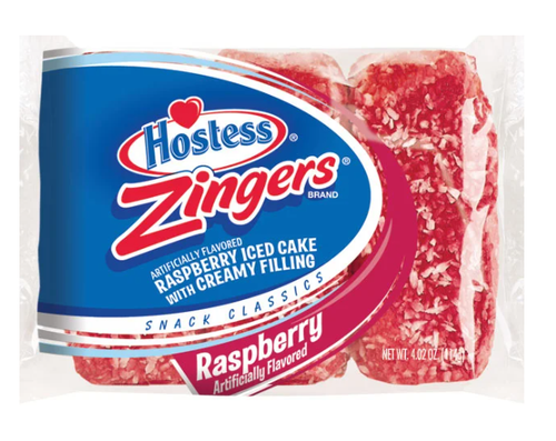 905019 4 X 380G BOX HOSTESS RASPBERRY ZINGERS 10 INDIVIDUALLY WRAPPED CAKES - Picture 3 of 6