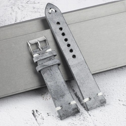 20 21 22mm Leather Watch Band Strap For Handmade Oil Wax Bracelet + Pin