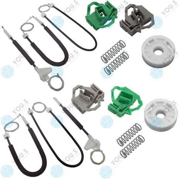 FüR VW Caddy II Polo Fensterheber Reparatursatz Seilzug SET Vorne Links + Rechts-image