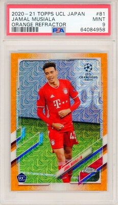 2020-21 Topps Chrome UEFA Japan JAMAL MUSIALA Orange Refractor RC 