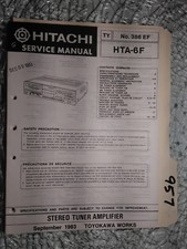 Hitachi hta-6f service manual original repair book stereo radio tuner amp